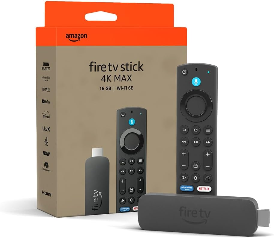 Amazon Fire TV Stick 4K Max (Newest Gen), supports Wi-Fi 6E, Ambient Experience Amazon Fire TV Stick 4K Max (Newest Gen), supports Wi-Fi 6E, Ambient Experience